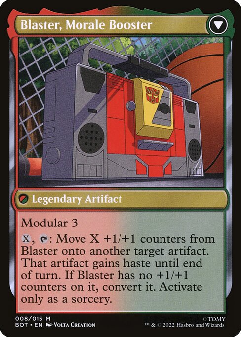 Blaster, Combat DJ // Blaster, Morale Booster (reverso)
