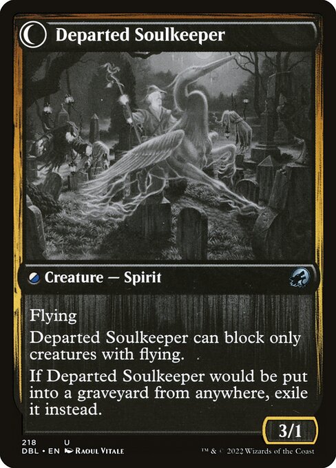Devoted Grafkeeper // Departed Soulkeeper (reverso)