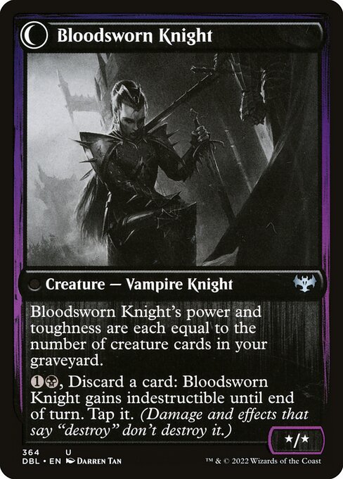 Bloodsworn Squire // Bloodsworn Knight (reverso)