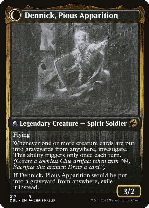 Dennick, Pious Apprentice // Dennick, Pious Apparition (reverso)
