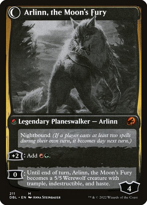 Arlinn, the Pack's Hope // Arlinn, the Moon's Fury (reverso)