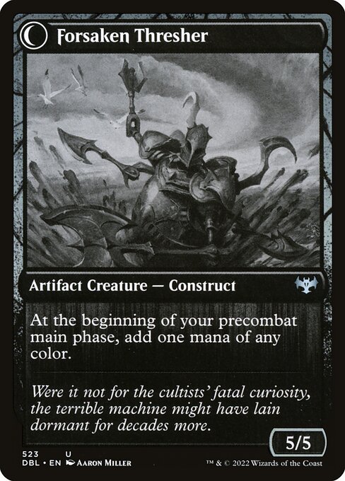 Foreboding Statue // Forsaken Thresher (reverso)