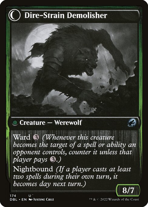 Burly Breaker // Dire-Strain Demolisher (reverso)