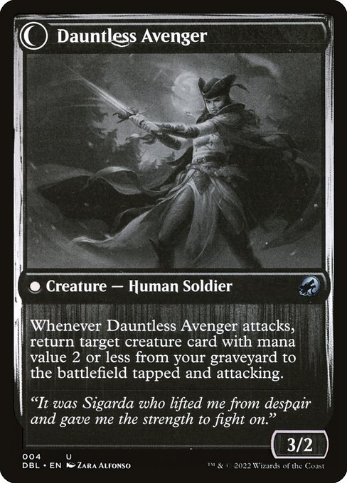 Bereaved Survivor // Dauntless Avenger (reverso)