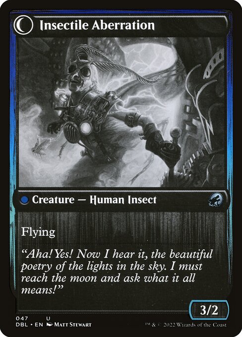 Delver of Secrets // Insectile Aberration (reverso)