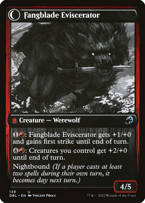 Fangblade Brigand // Fangblade Eviscerator (reverso)