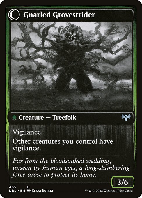 Dormant Grove // Gnarled Grovestrider (reverso)