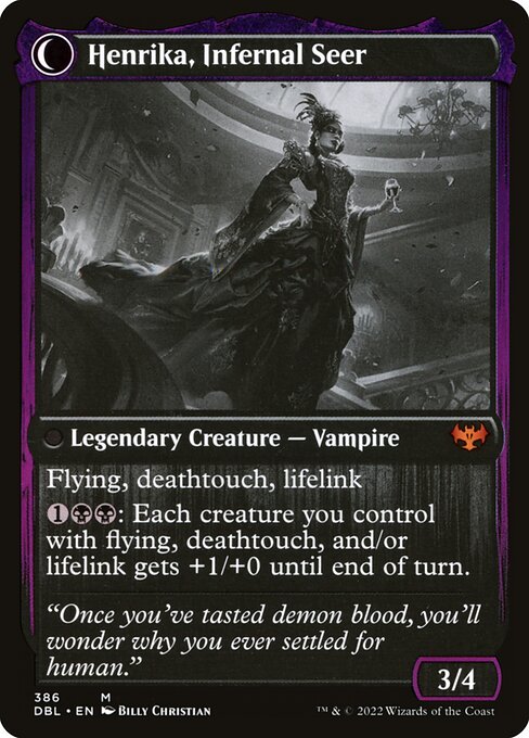 Henrika Domnathi // Henrika, Infernal Seer (reverso)