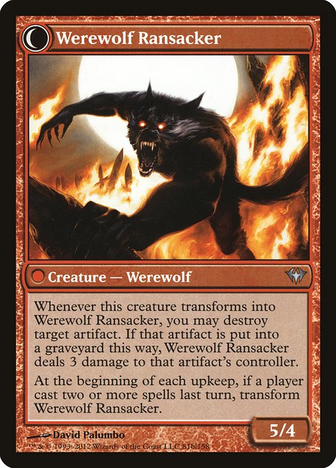 Afflicted Deserter // Werewolf Ransacker (reverso)