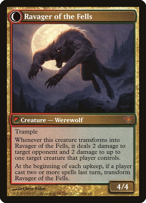 Huntmaster of the Fells // Ravager of the Fells (reverso)