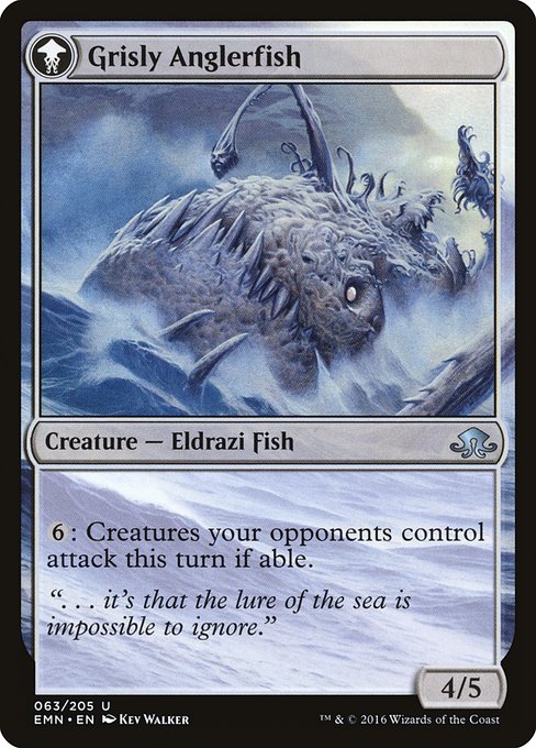 Grizzled Angler // Grisly Anglerfish (reverso)