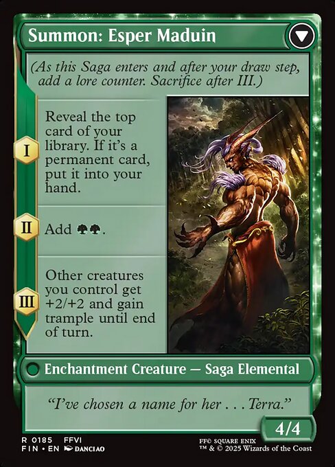 Esper Origins // Summon: Esper Maduin (reverso)