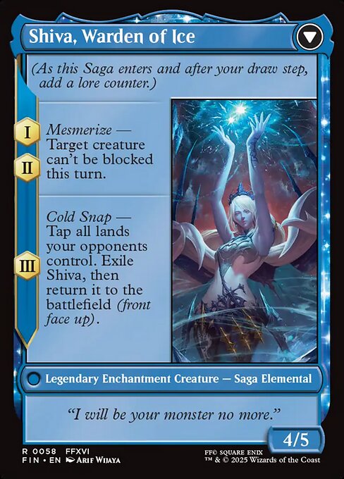 Jill, Shiva's Dominant // Shiva, Warden of Ice (reverso)