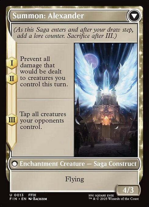 Crystal Fragments // Summon: Alexander (reverso)