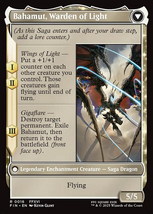 Dion, Bahamut's Dominant // Bahamut, Warden of Light (reverso)