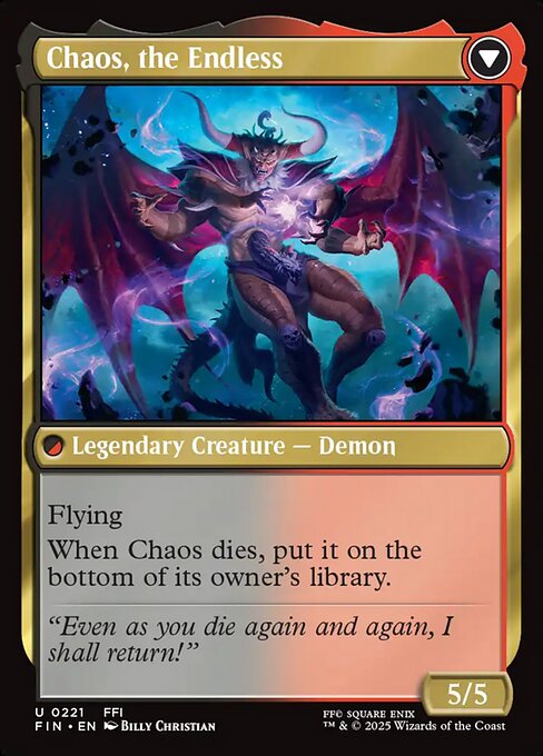 Garland, Knight of Cornelia // Chaos, the Endless (reverso)