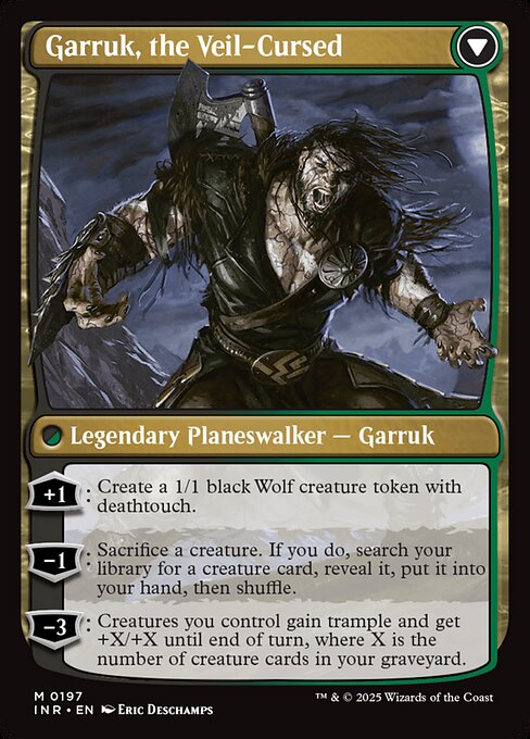 Garruk Relentless // Garruk, the Veil-Cursed (reverso)