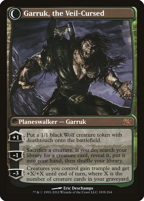 Garruk Relentless // Garruk, the Veil-Cursed (reverso)