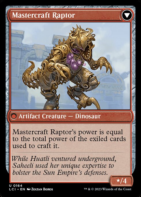 Saheeli's Lattice // Mastercraft Raptor (reverso)