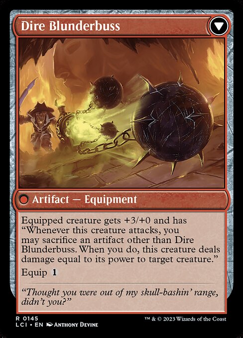 Dire Flail // Dire Blunderbuss (reverso)