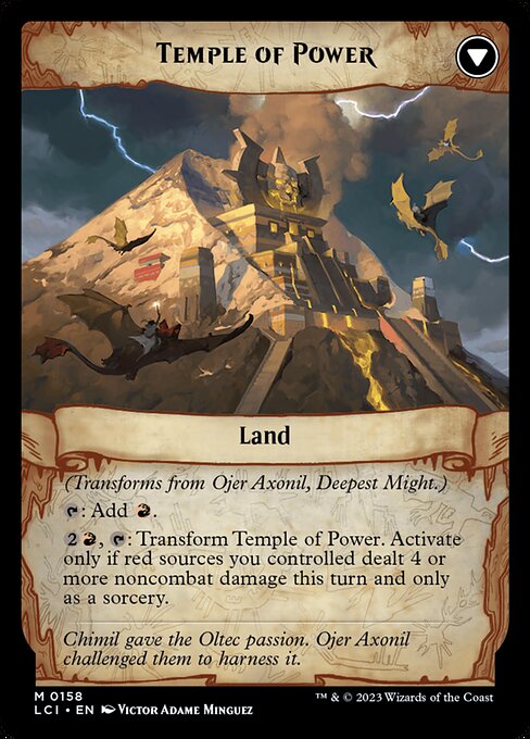 Ojer Axonil, Deepest Might // Temple of Power (reverso)