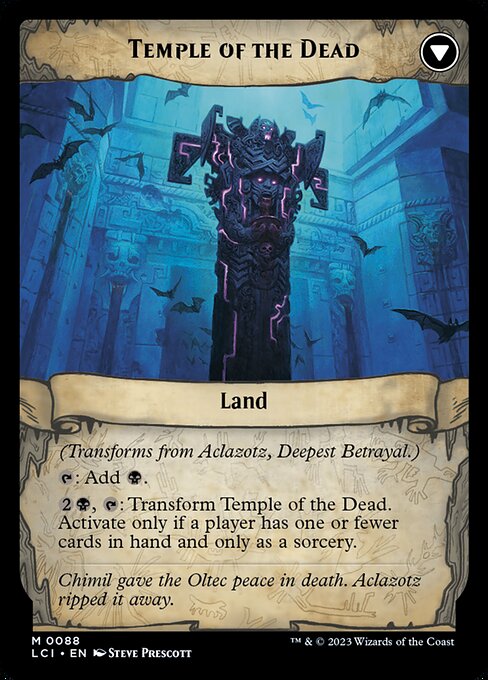 Aclazotz, Deepest Betrayal // Temple of the Dead (reverso)