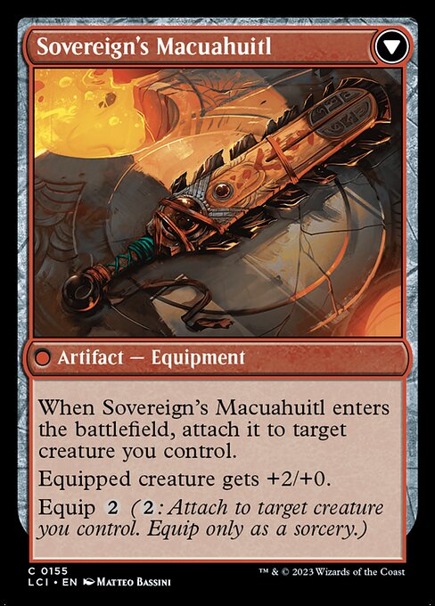Idol of the Deep King // Sovereign's Macuahuitl (reverso)