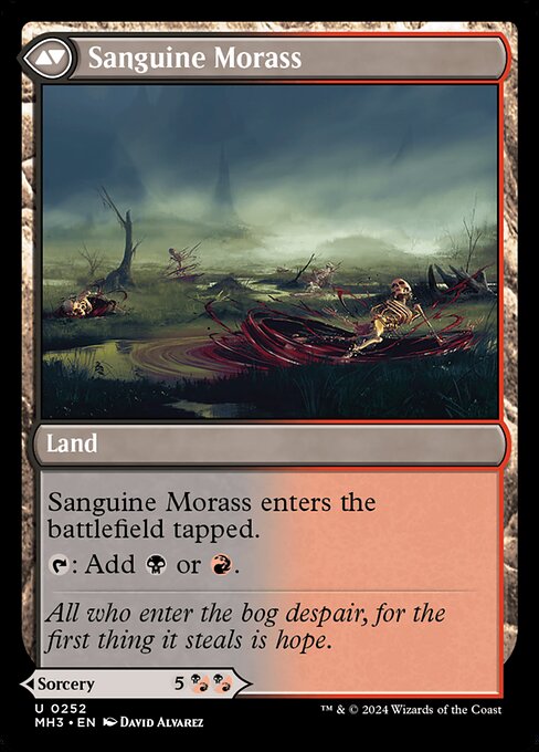 Bloodsoaked Insight // Sanguine Morass (reverso)