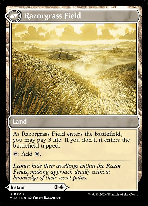 Razorgrass Ambush // Razorgrass Field (reverso)