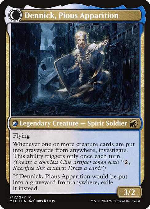 Dennick, Pious Apprentice // Dennick, Pious Apparition (reverso)