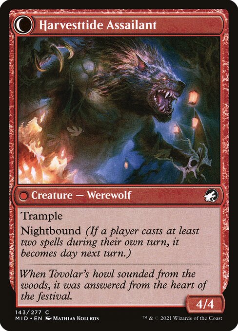 Harvesttide Infiltrator // Harvesttide Assailant (reverso)
