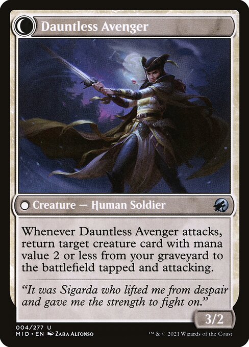 Bereaved Survivor // Dauntless Avenger (reverso)