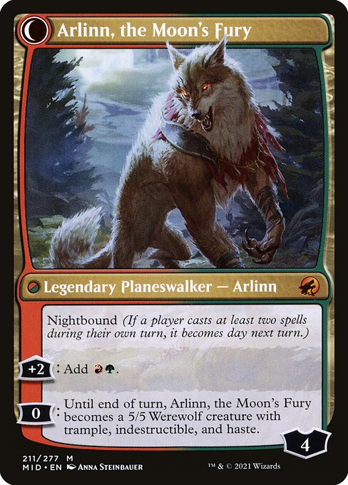 Arlinn, the Pack's Hope // Arlinn, the Moon's Fury (reverso)