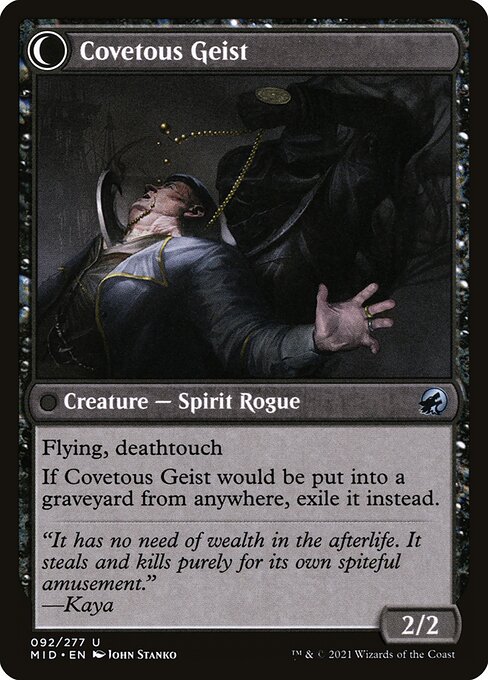 Covert Cutpurse // Covetous Geist (reverso)