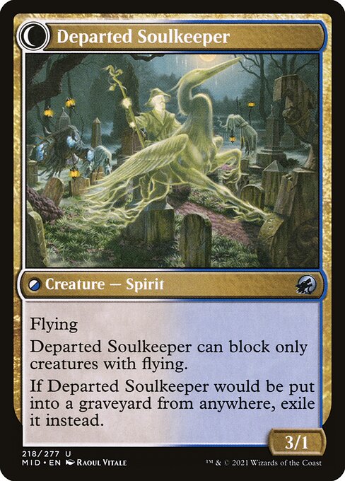 Devoted Grafkeeper // Departed Soulkeeper (reverso)