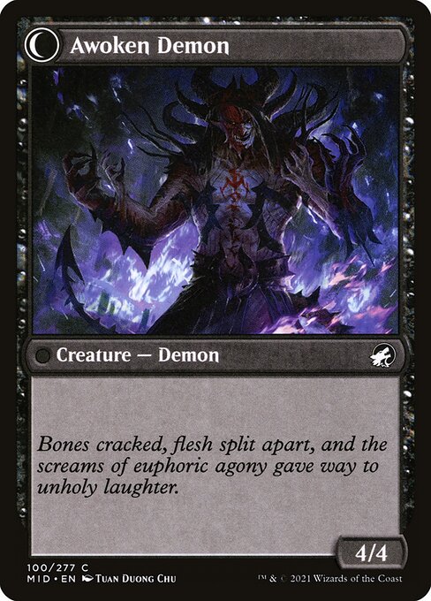 Ecstatic Awakener // Awoken Demon (reverso)