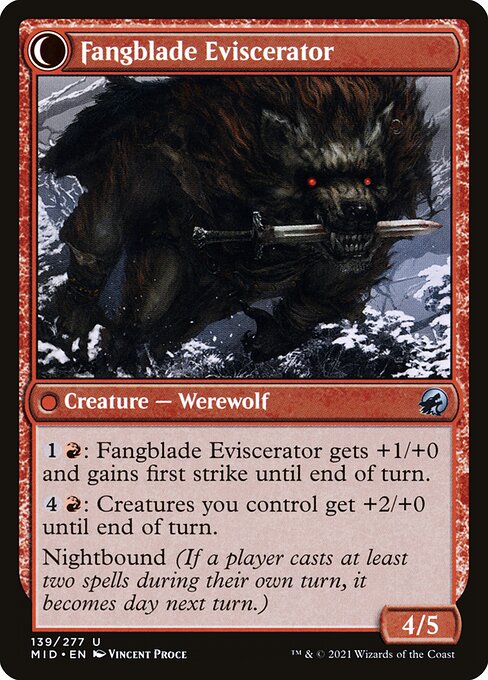 Fangblade Brigand // Fangblade Eviscerator (reverso)
