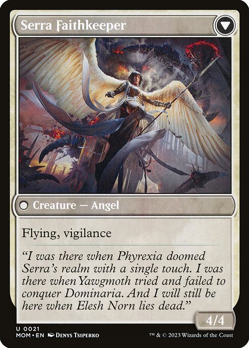Invasion of Dominaria // Serra Faithkeeper (reverso)