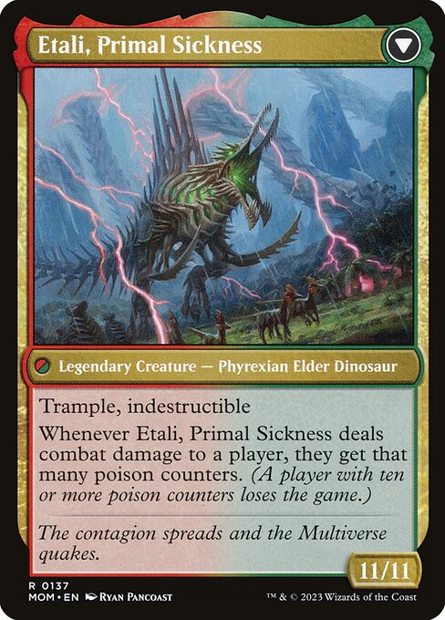 Etali, Primal Conqueror // Etali, Primal Sickness (reverso)