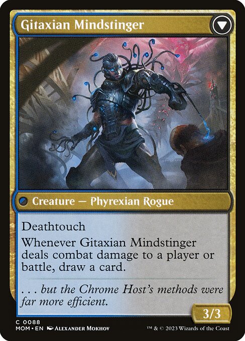 Aetherblade Agent // Gitaxian Mindstinger (reverso)
