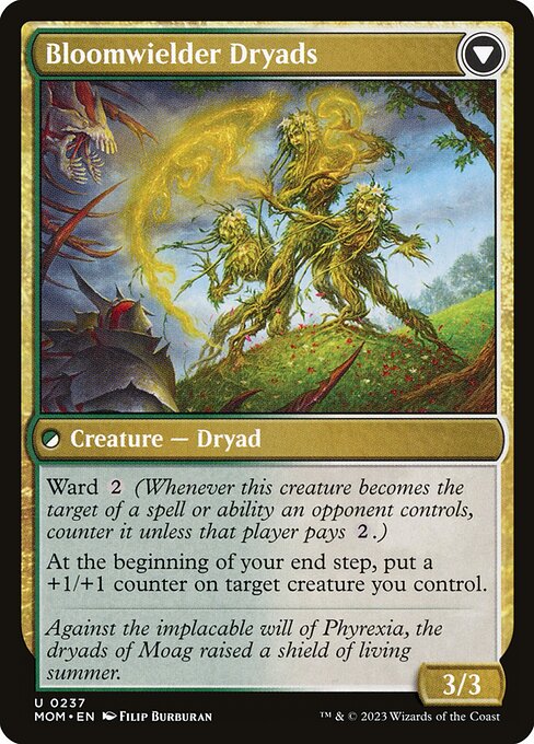 Invasion of Moag // Bloomwielder Dryads (reverso)