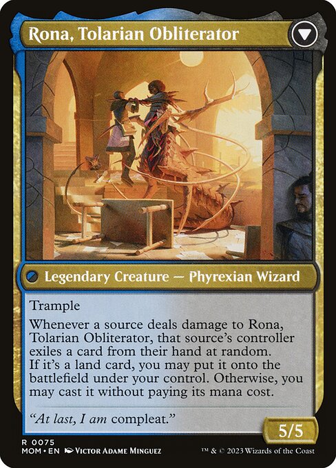 Rona, Herald of Invasion // Rona, Tolarian Obliterator (reverso)