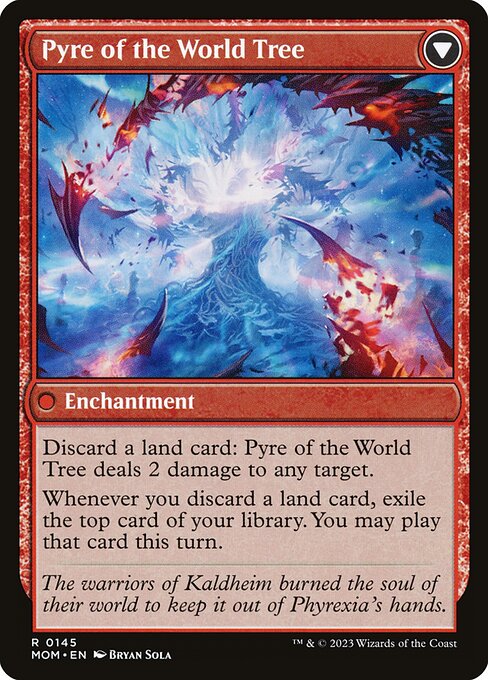 Invasion of Kaldheim // Pyre of the World Tree (reverso)