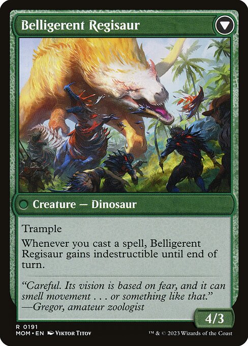 Invasion of Ixalan // Belligerent Regisaur (reverso)