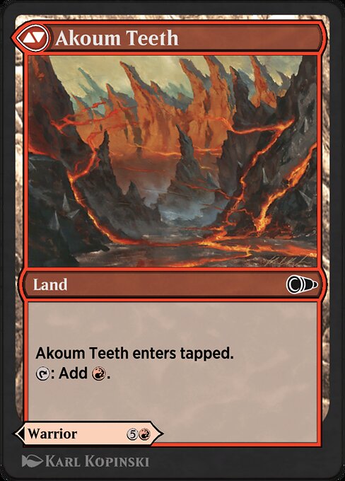 Akoum Warrior // Akoum Teeth (reverso)