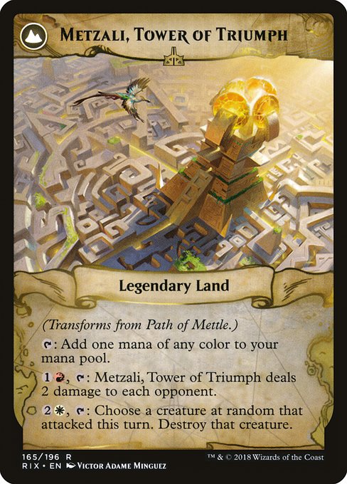 Path of Mettle // Metzali, Tower of Triumph (reverso)