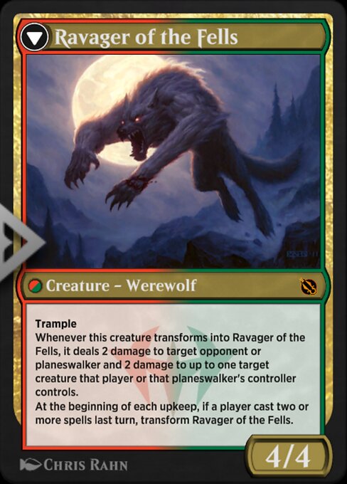 Huntmaster of the Fells // Ravager of the Fells (reverso)