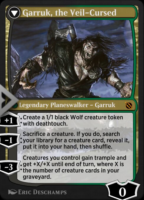 Garruk Relentless // Garruk, the Veil-Cursed (reverso)