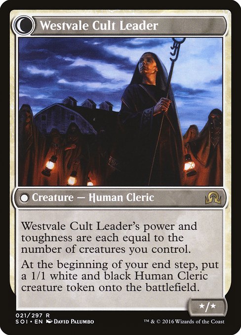 Hanweir Militia Captain // Westvale Cult Leader (reverso)