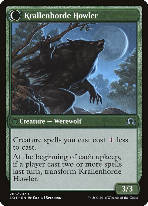Duskwatch Recruiter // Krallenhorde Howler (reverso)
